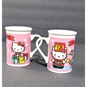Hello Kitty Christmas cup 2 Sanrio Frankford Candy Coffee Mug 2013